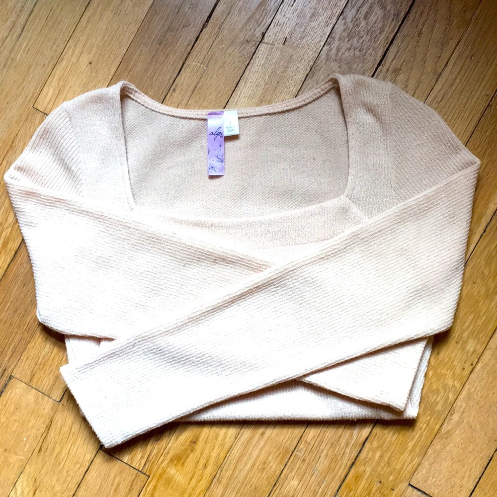 Francesca’s Square Neck Sweater Top